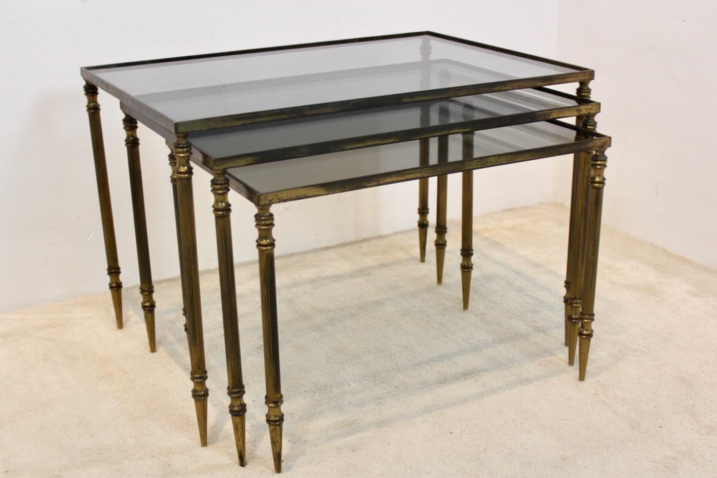 Luxurious Set of Maison Charles Nesting Tables For Sale 3