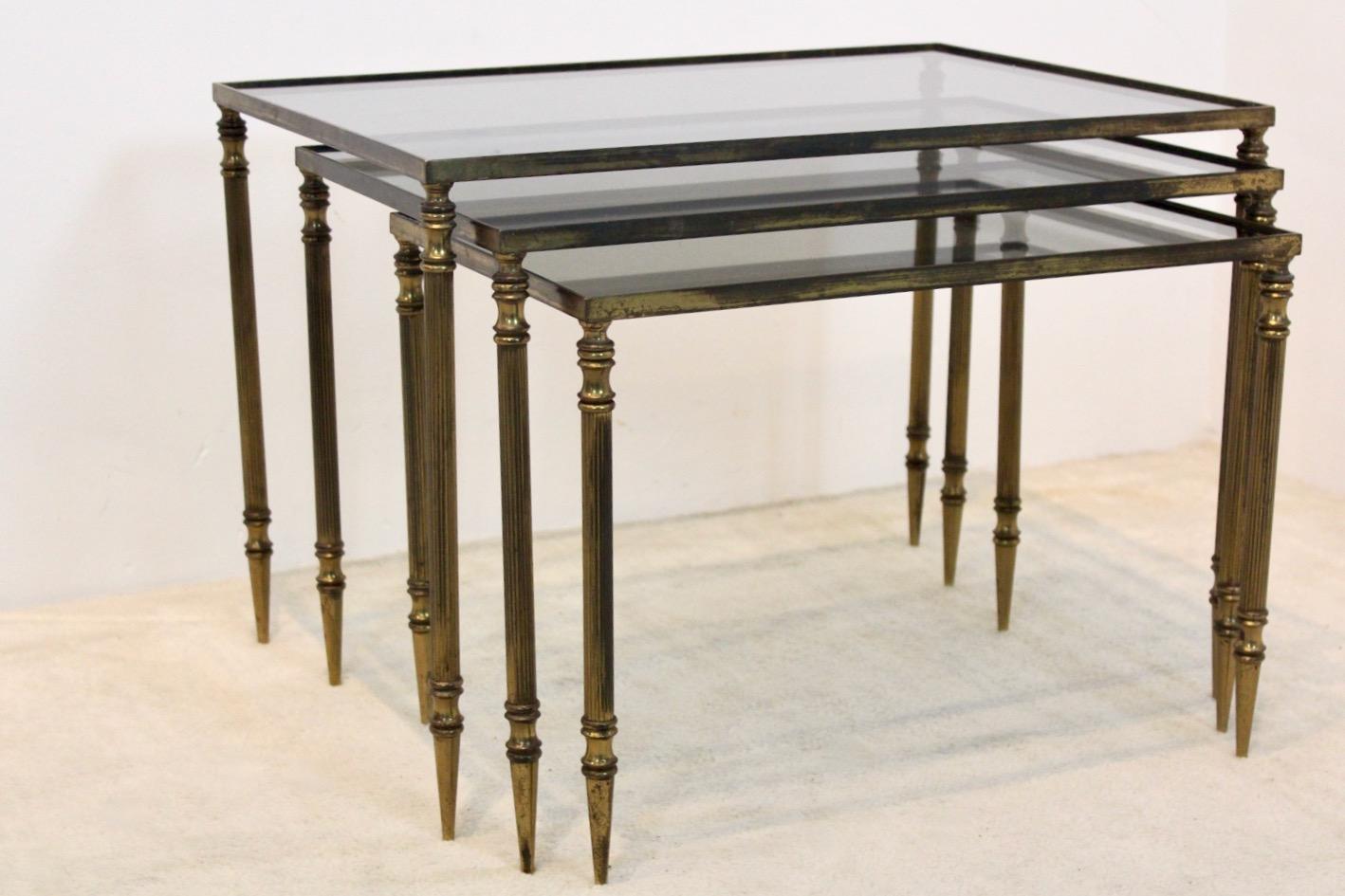 Luxurious Set of Maison Charles Nesting Tables In Good Condition For Sale In Voorburg, NL