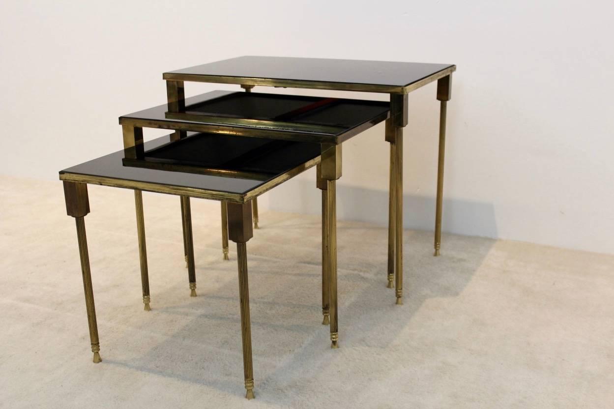 Luxurious Set of Maison Charles Nesting Tables In Good Condition For Sale In Voorburg, NL