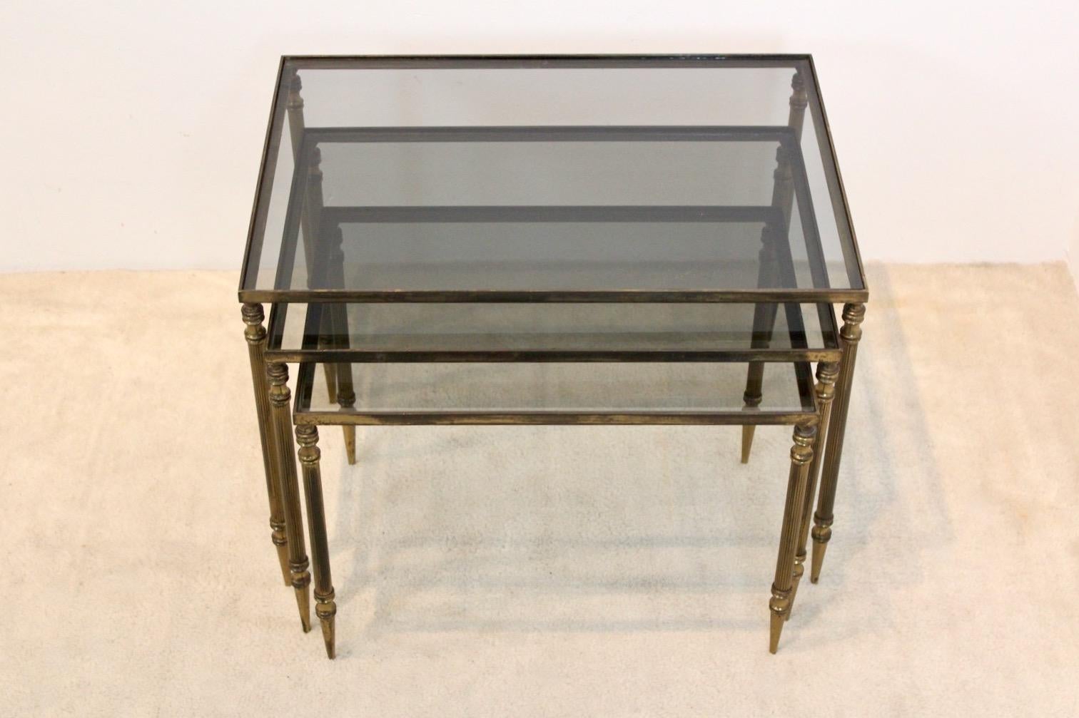 Luxurious Set of Maison Charles Nesting Tables For Sale 1