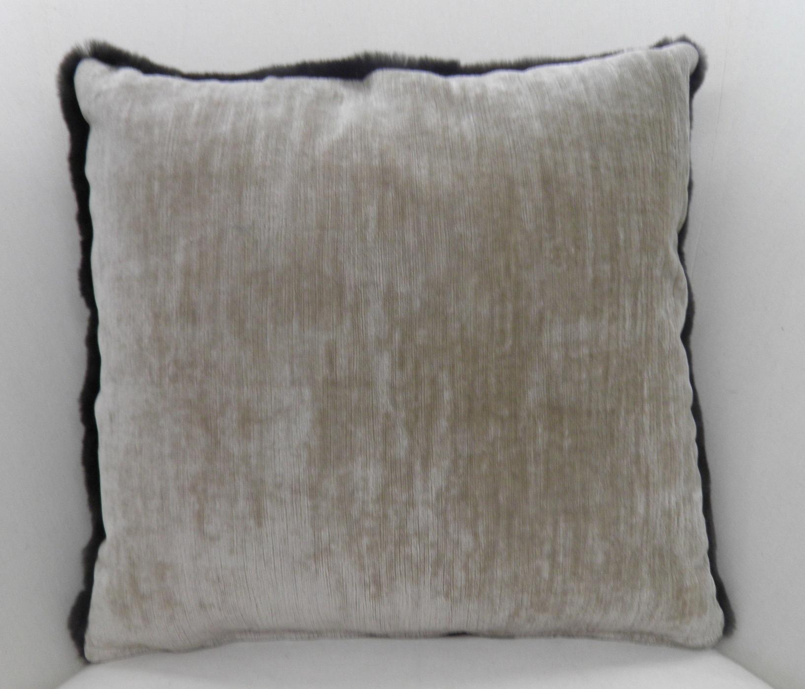 Unknown Luxurious Sheared Nutria Throw Pillows For Sale