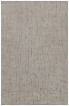 Luxurious Silk Rug with Grey Crocodile Skin Design by Doris Leslie Blau
