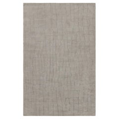 Luxurious Silk Rug with Grey Crocodile Skin Design by Doris Leslie Blau