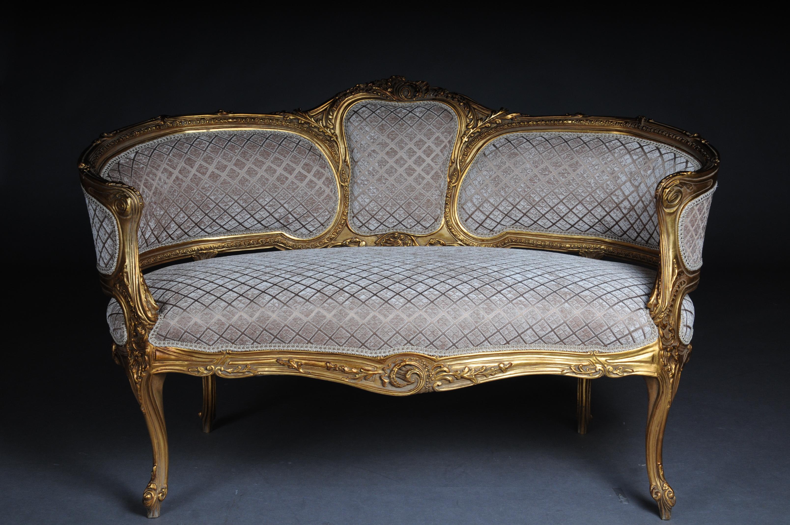 Luxuriöses Sofa, Seife, Couch im Rokoko- oder Louis XV.-Stil im Angebot 8