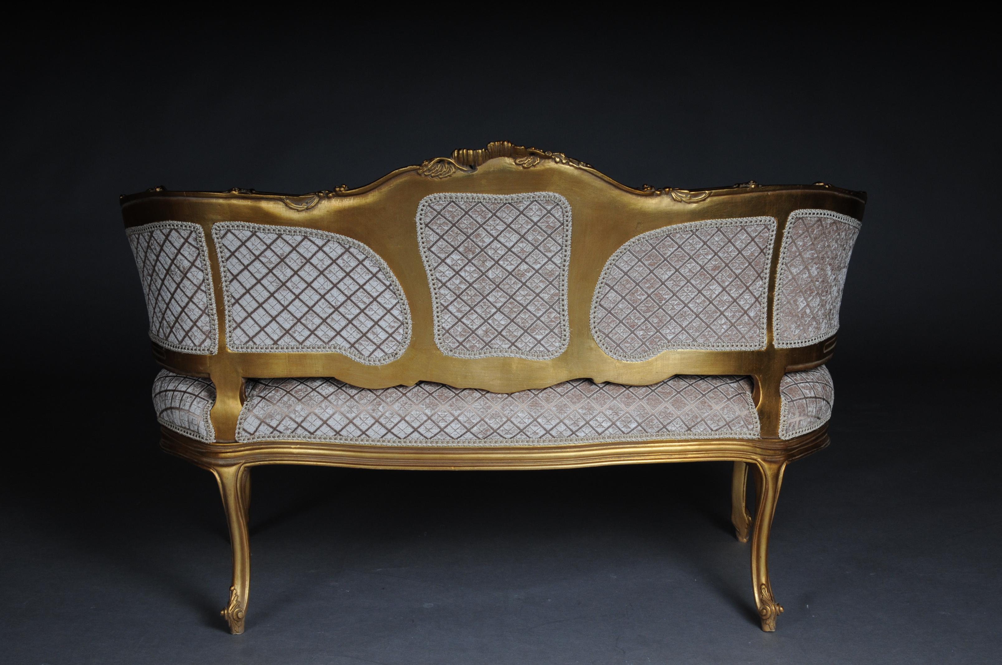Luxuriöses Sofa, Seife, Couch im Rokoko- oder Louis XV.-Stil im Angebot 12