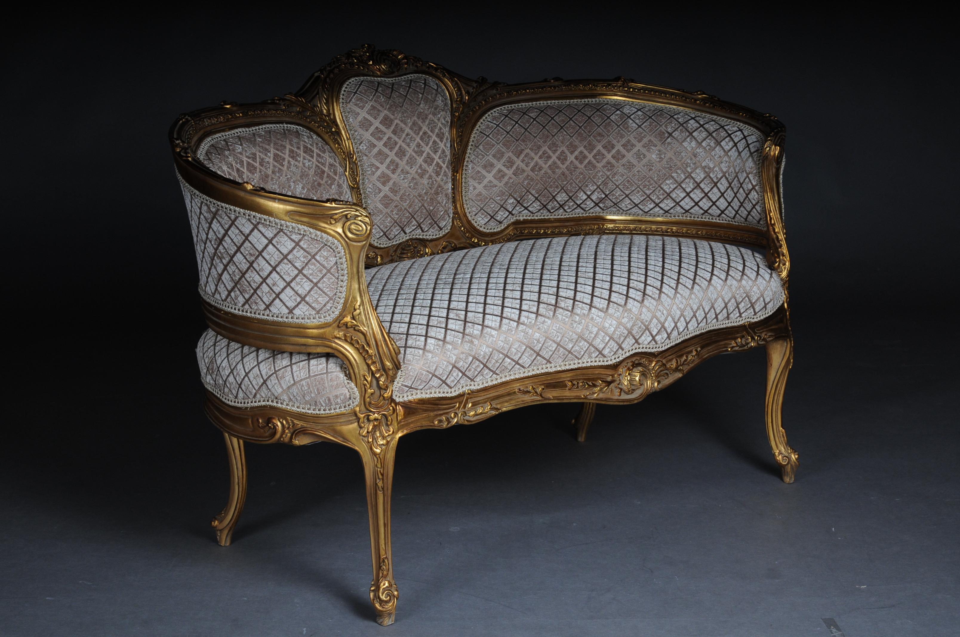 Luxuriöses Sofa, Seife, Couch im Rokoko- oder Louis XV.-Stil im Angebot 13