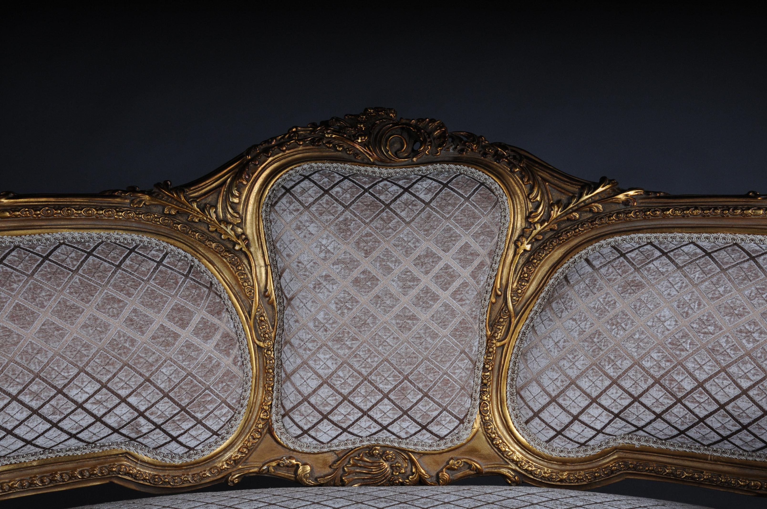 French Luxurious Sofa, Canapé, Couch in Rococo or Louis XV Style For Sale