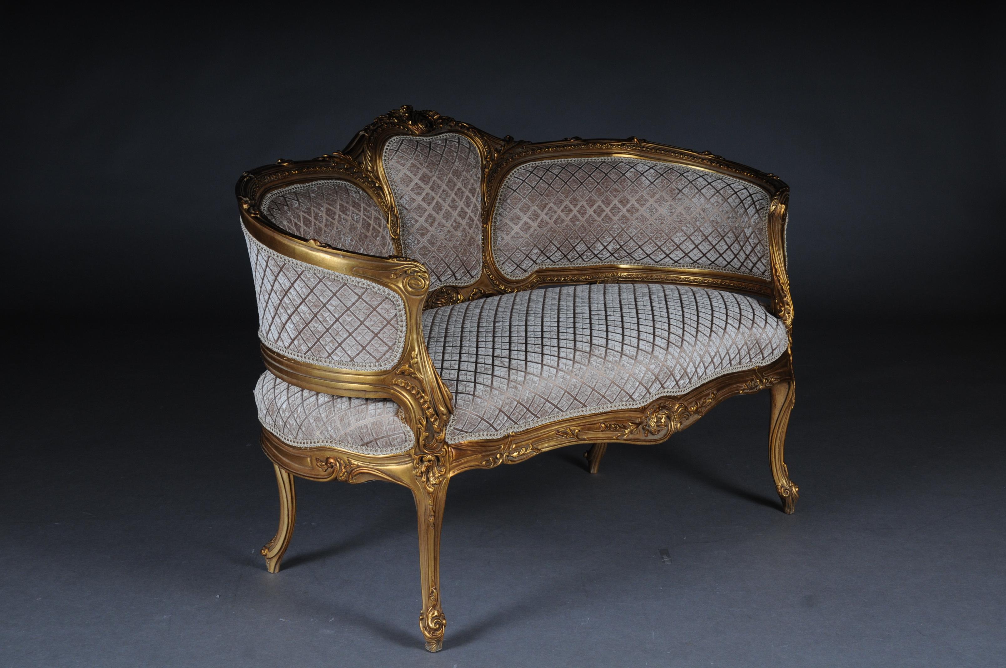 Luxurious Sofa, Canapé, Couch in Rococo or Louis XV Style (Holz)
