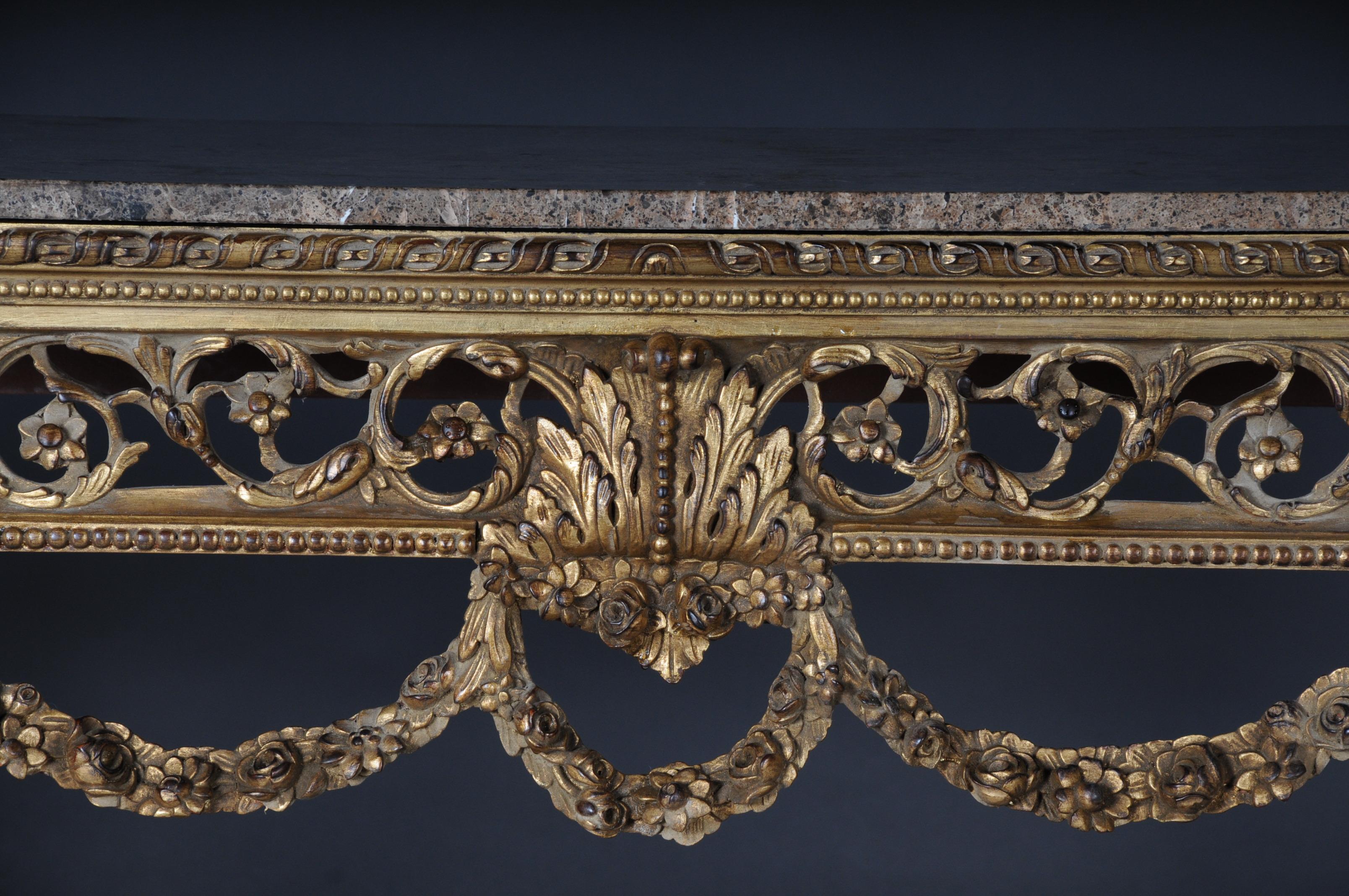 French Luxurious Splendor Console, Sideboard Table in Louis XVI For Sale