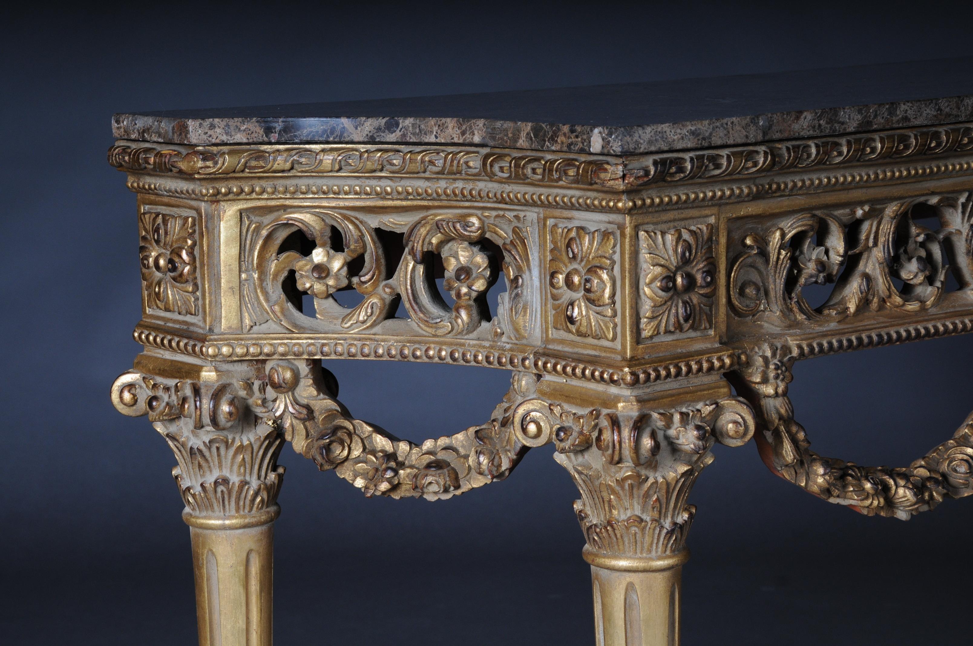 Beech Luxurious Splendor Console, Sideboard Table in Louis XVI For Sale