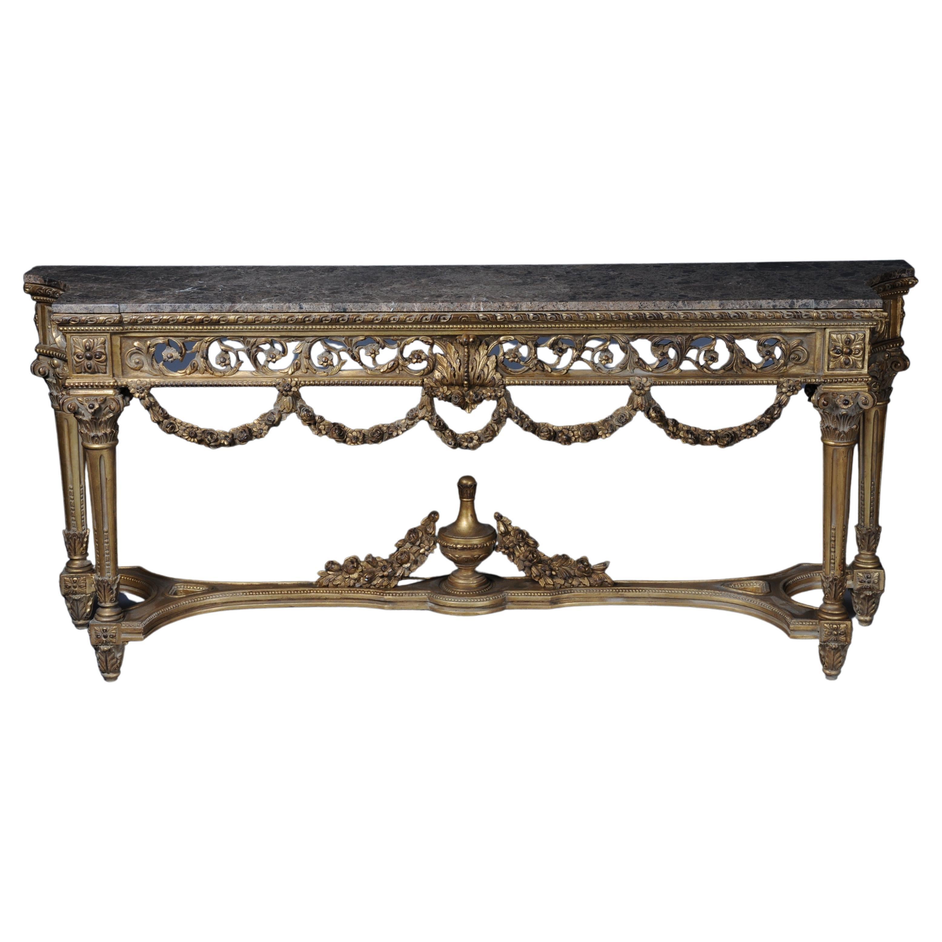 Luxurious Splendor Console, Sideboard Table in Louis XVI For Sale