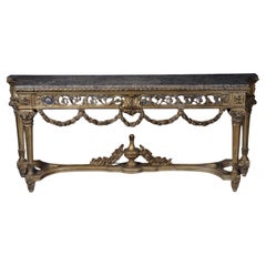Console Splendor luxueuse, table d'appoint Louis XVI