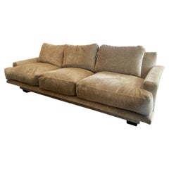 Luxurious Tan Velvet Sofa