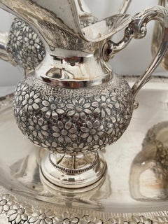 Luxurious Tea and Coffee Set in 925 Silver, 4 Pcs. Plus Tray