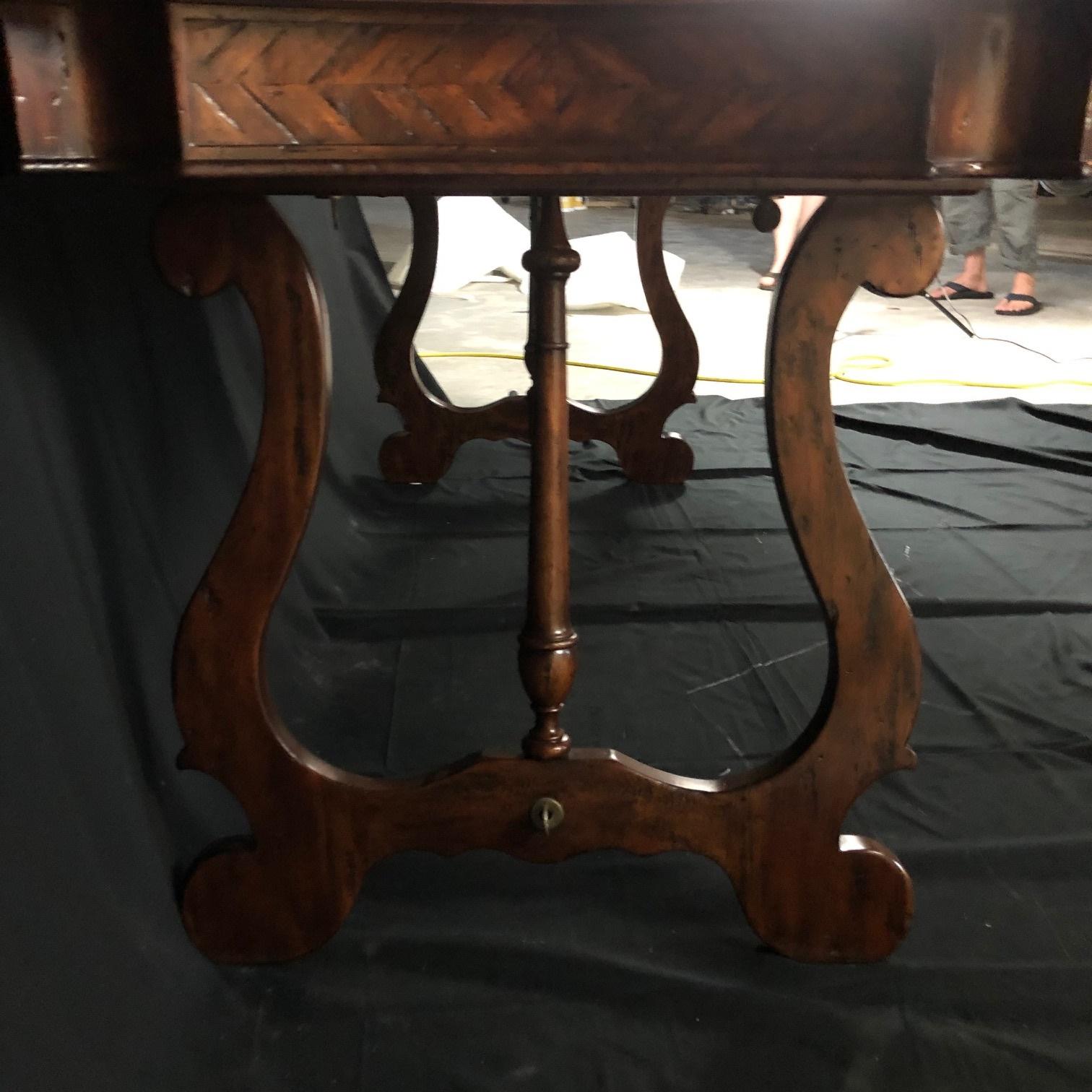 Late 20th Century Luxurious Theodore Alexander Castle Bromwich Mahogany & Leather Writing Desk
