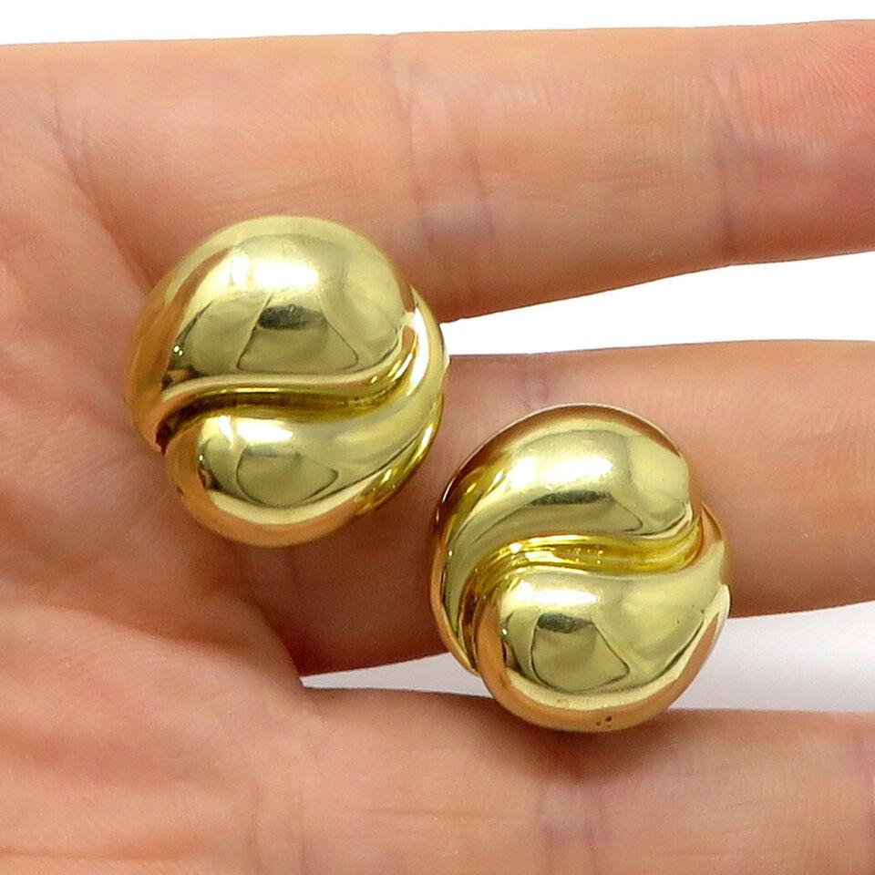 Luxuriöse Tiffany & Co. 18k Gelbe Ohrringe (Rundschliff)