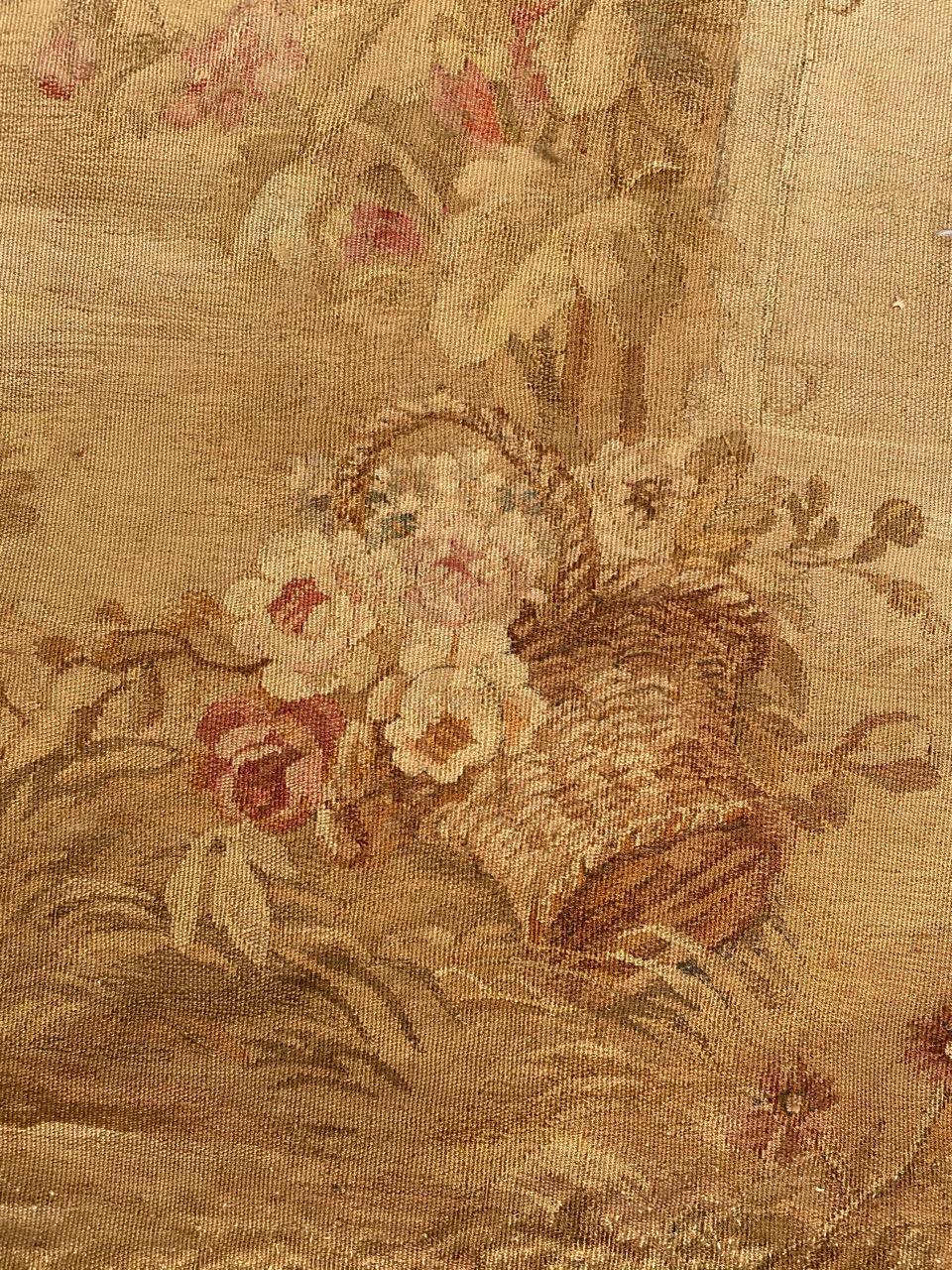 Bobyrug’s Luxurious Very Fine Silk French Aubusson Tapestry For Sale 14