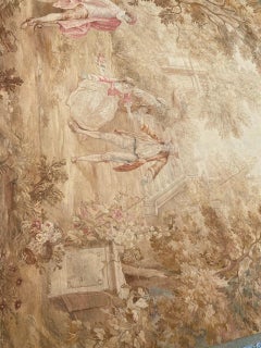 Bobyrug’s Luxurious Very Fine Silk French Aubusson Tapestry