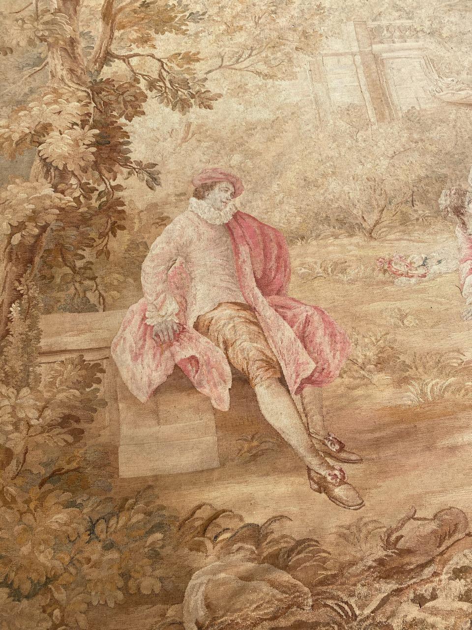 Bobyrug's Luxuriöse sehr feine Seide Französisch Aubusson Wandteppich (19. Jahrhundert) im Angebot