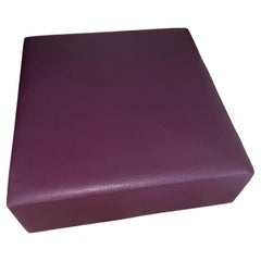 Used Luxurious Very Large Custom Purple Leather Ottoman Coffee Table