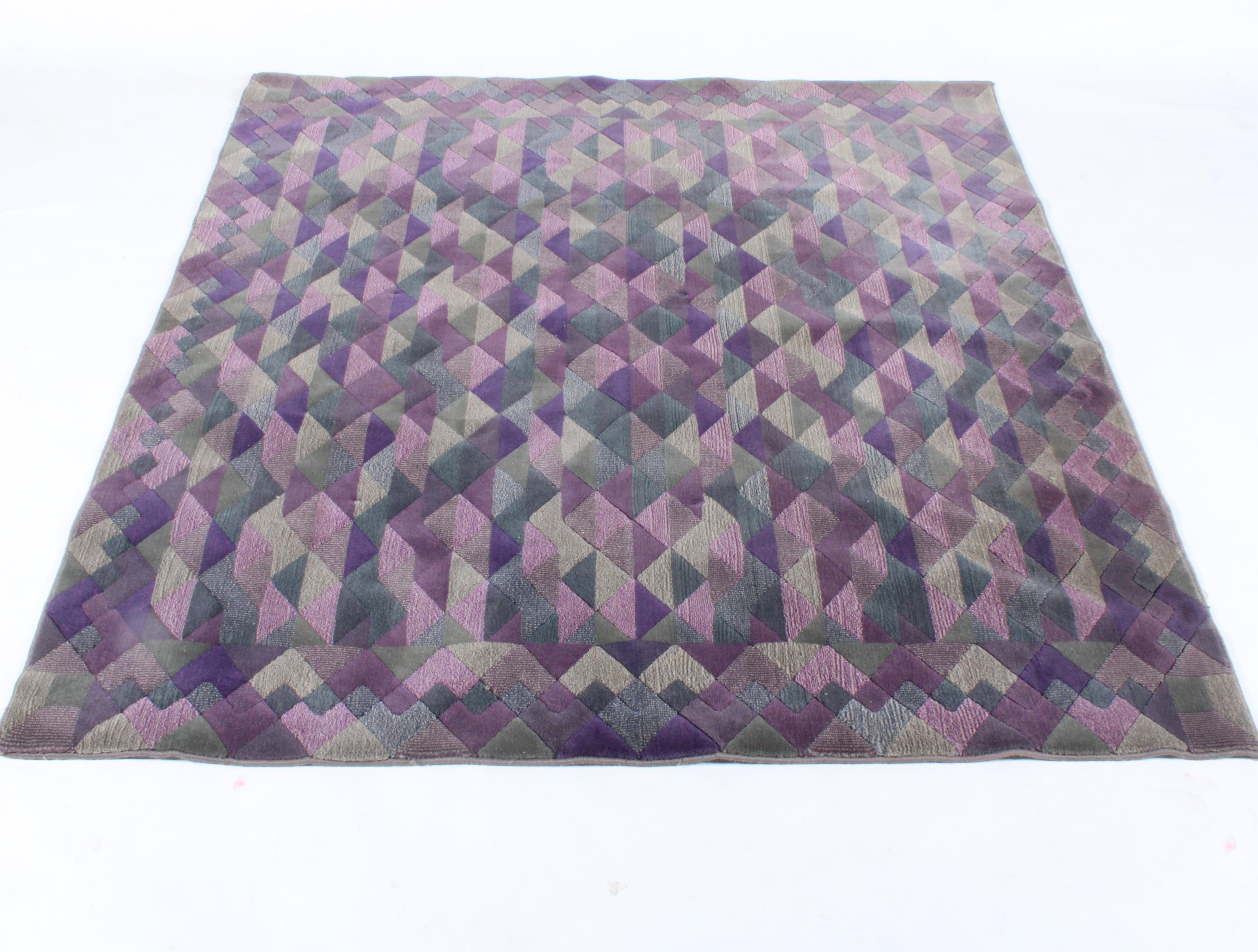 Late 20th Century Luxurious Vintage Missoni Rug By T & J Vestor *Free International Delivery For Sale