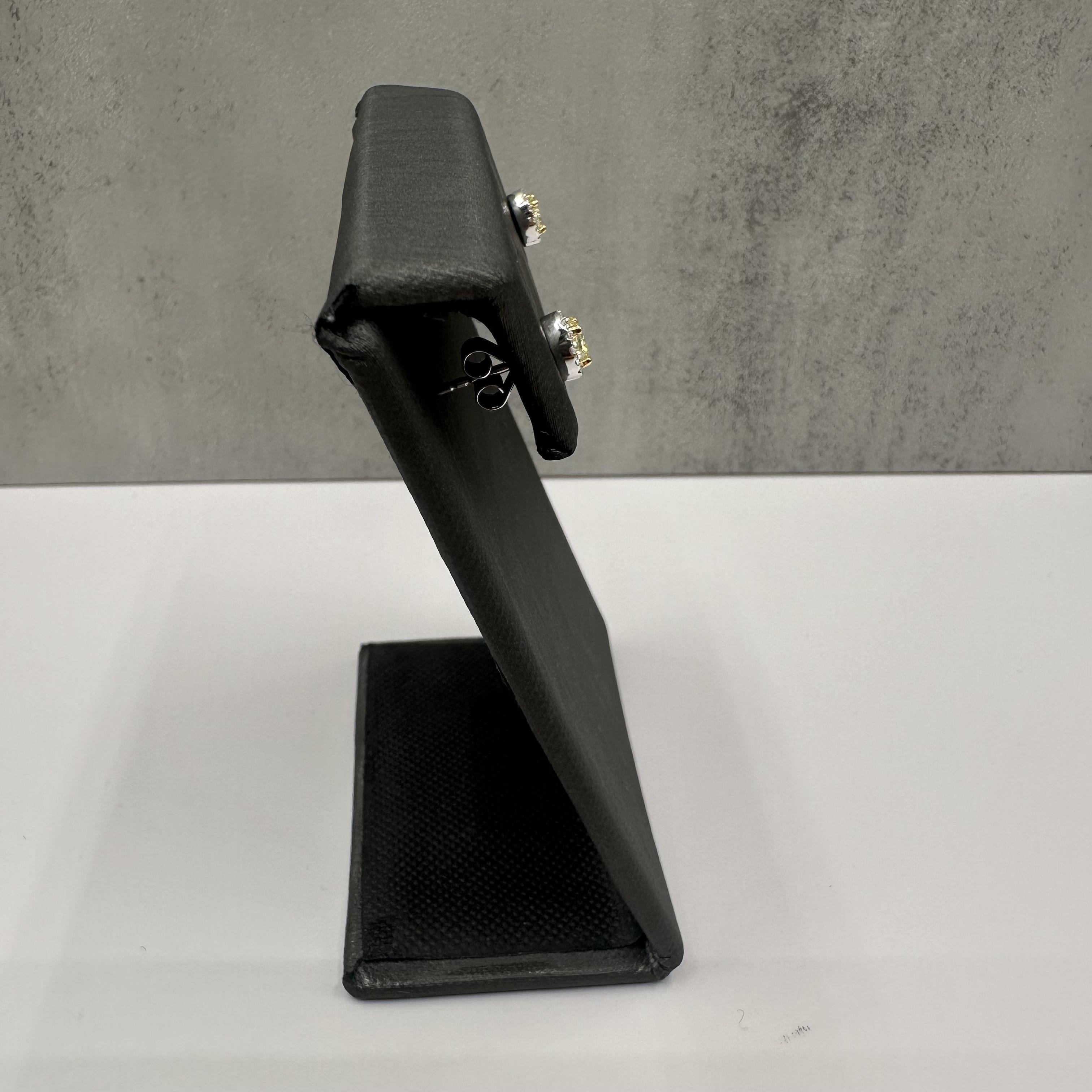 Luxuriöse gelbe Diamantohrstecker aus 14kt Weißgold - 0,52ctw, Push Backs, Neu (Ovalschliff) im Angebot