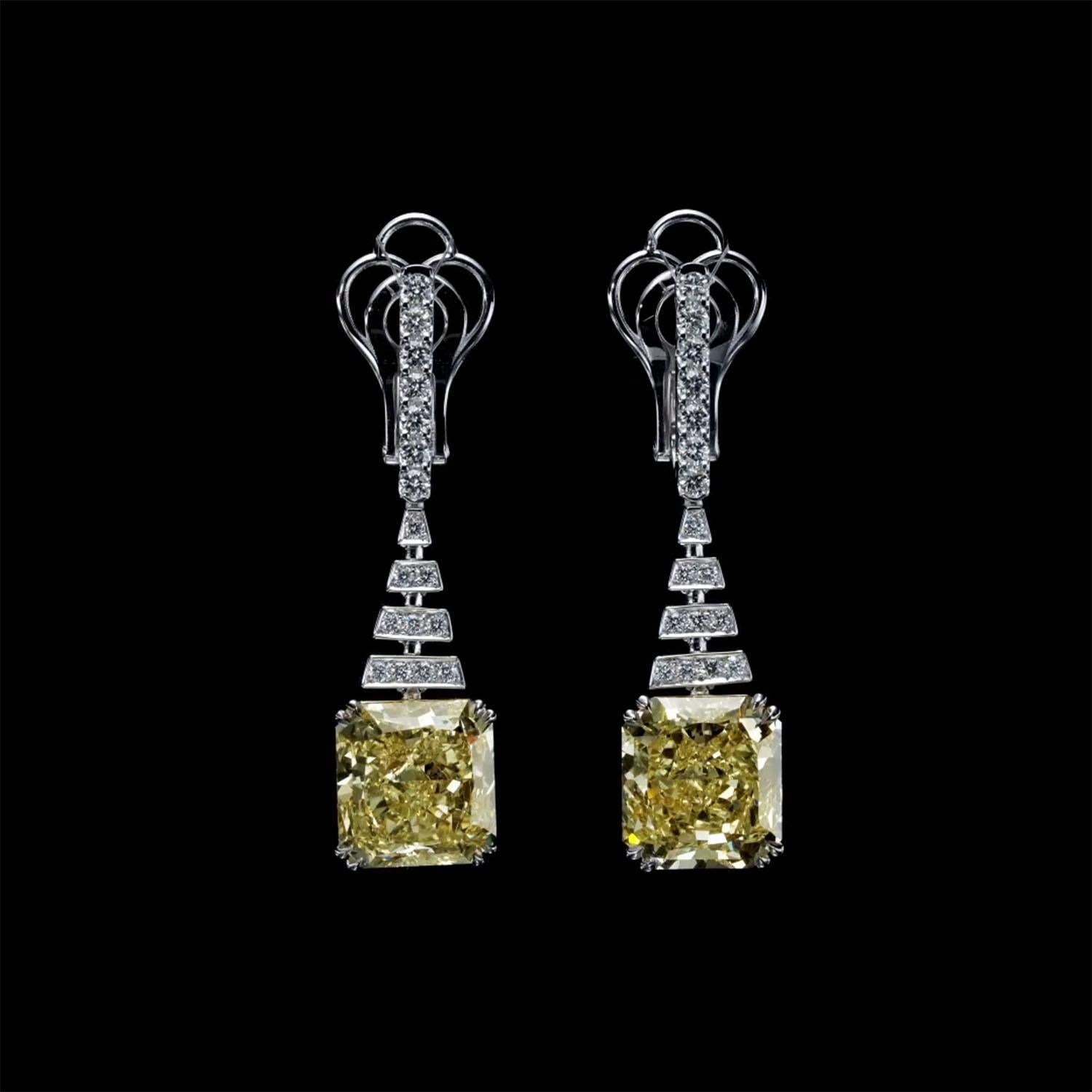 Introducing our extraordinary collection of luxury diamond earrings, meticulously crafted with impeccable design and the finest materials. Elevate your style with these enchanting drop diamond earrings, adorned with an exquisite arrangement of