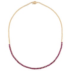 Luxury 14K 10.17ctw Ruby Collar Necklace - Exquisite Gemstone Statement Piece