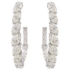 Luxury 1.69 Ct Diamond Pear & Round Earrings in 18k White Gold – Perfect Gift