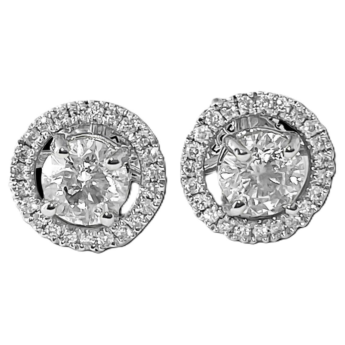 Luxury, 18K White Gold & Diamond Jacket Earrings