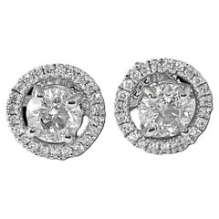Luxus, 18K Weißgold & Diamant Mantelohrringe