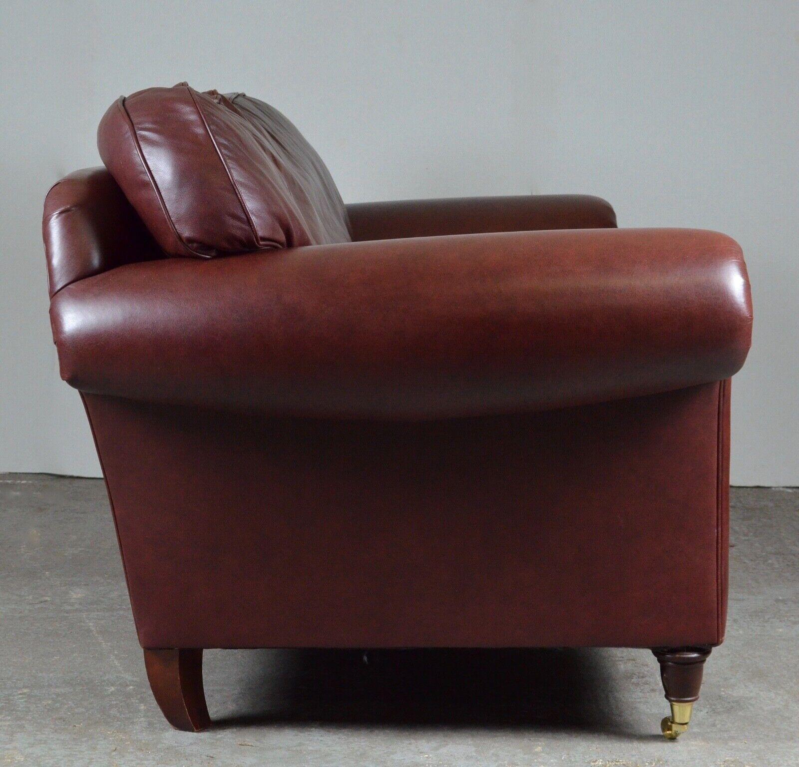 laura ashley brown leather sofa