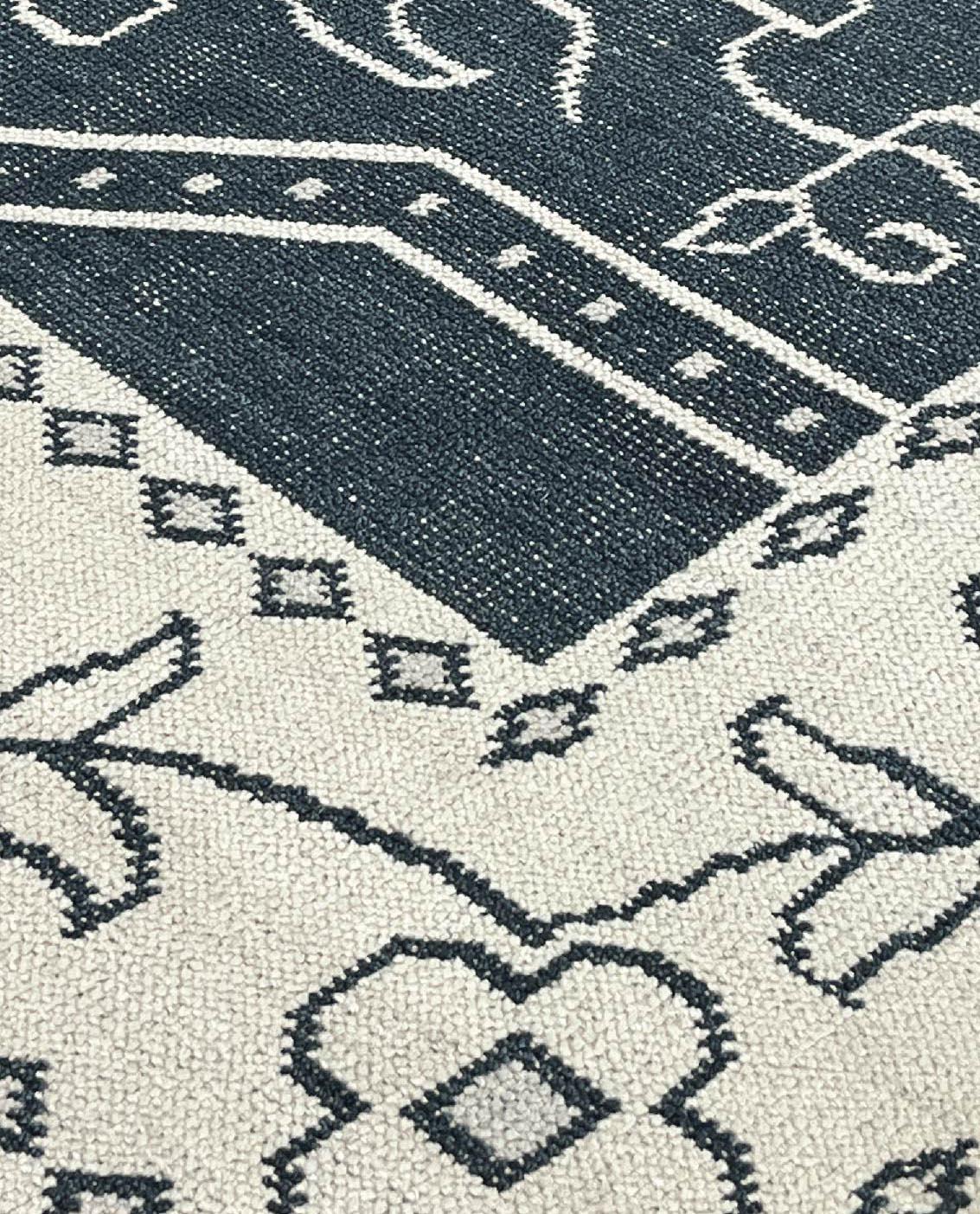 Luxuriöser Teppich, handgeknüpftes Barath Design, NZ Wolle, 8 x 10 Ft. (Handgeknüpft) im Angebot