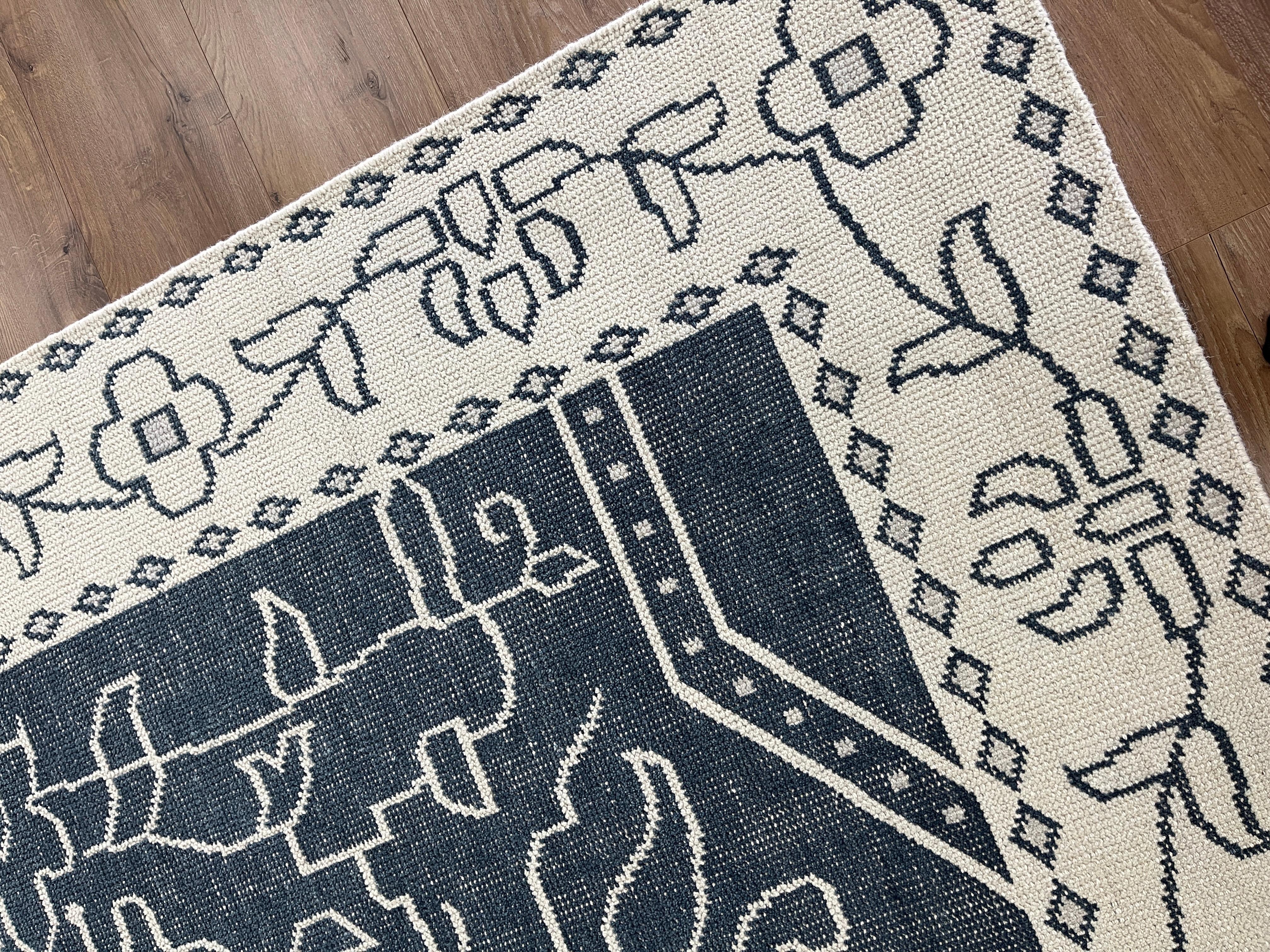 XXIe siècle et contemporain Tapis de luxe, noué à la main Barath Design, NZ Wool, 8 x 10 Ft. en vente