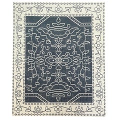 Tapis de luxe, noué à la main Barath Design, NZ Wool, 8 x 10 Ft.