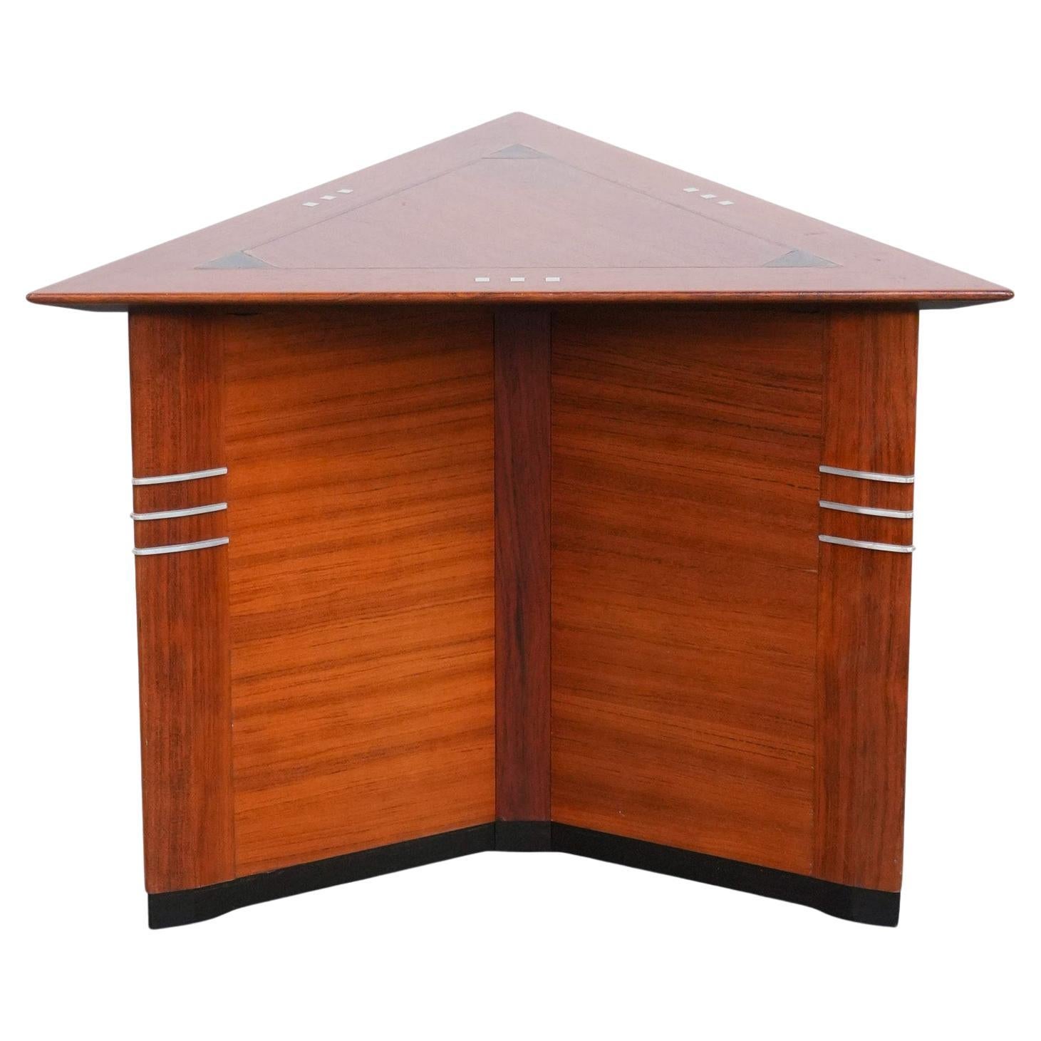Luxury Art Deco design side/coffee table in a triangle shape For Sale