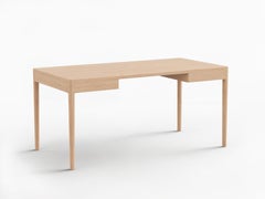 FRONT – Minimalist Work Desk in Solid Ash Wood 160x80