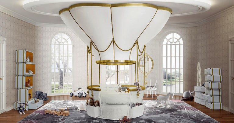 Luxury Ballooning Bed for Children Bedroom Basket Crib Bed ...