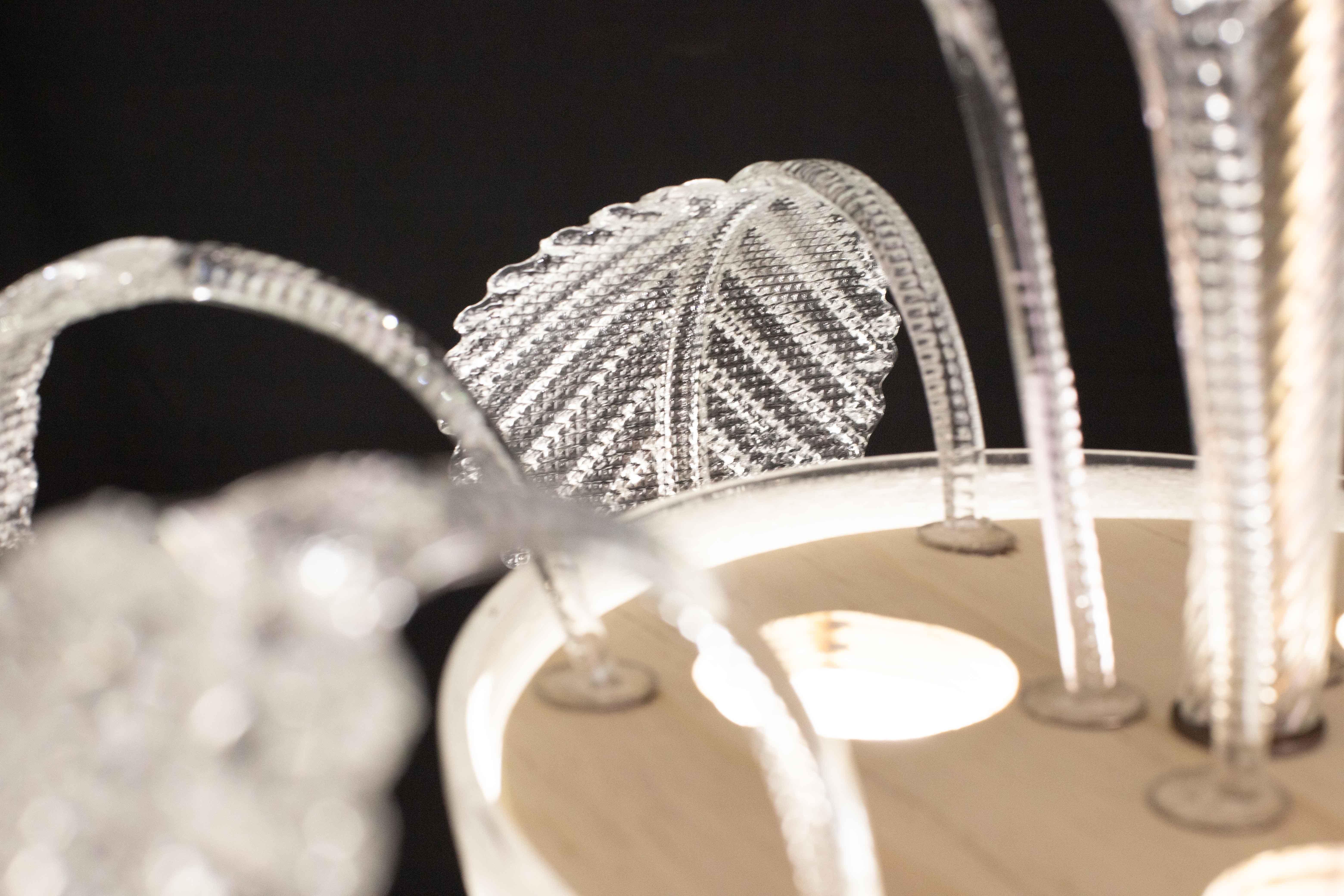 Araña de lujo Barovier & Toso, cristal Pulegoso de Murano, años 50 Cristal de Murano en venta