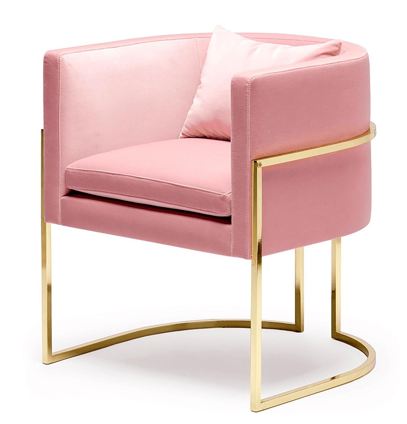 Luxury Beverly Hills Art Deco Contemporary Velvet Upholstered Dining & Armchair (Art déco) im Angebot