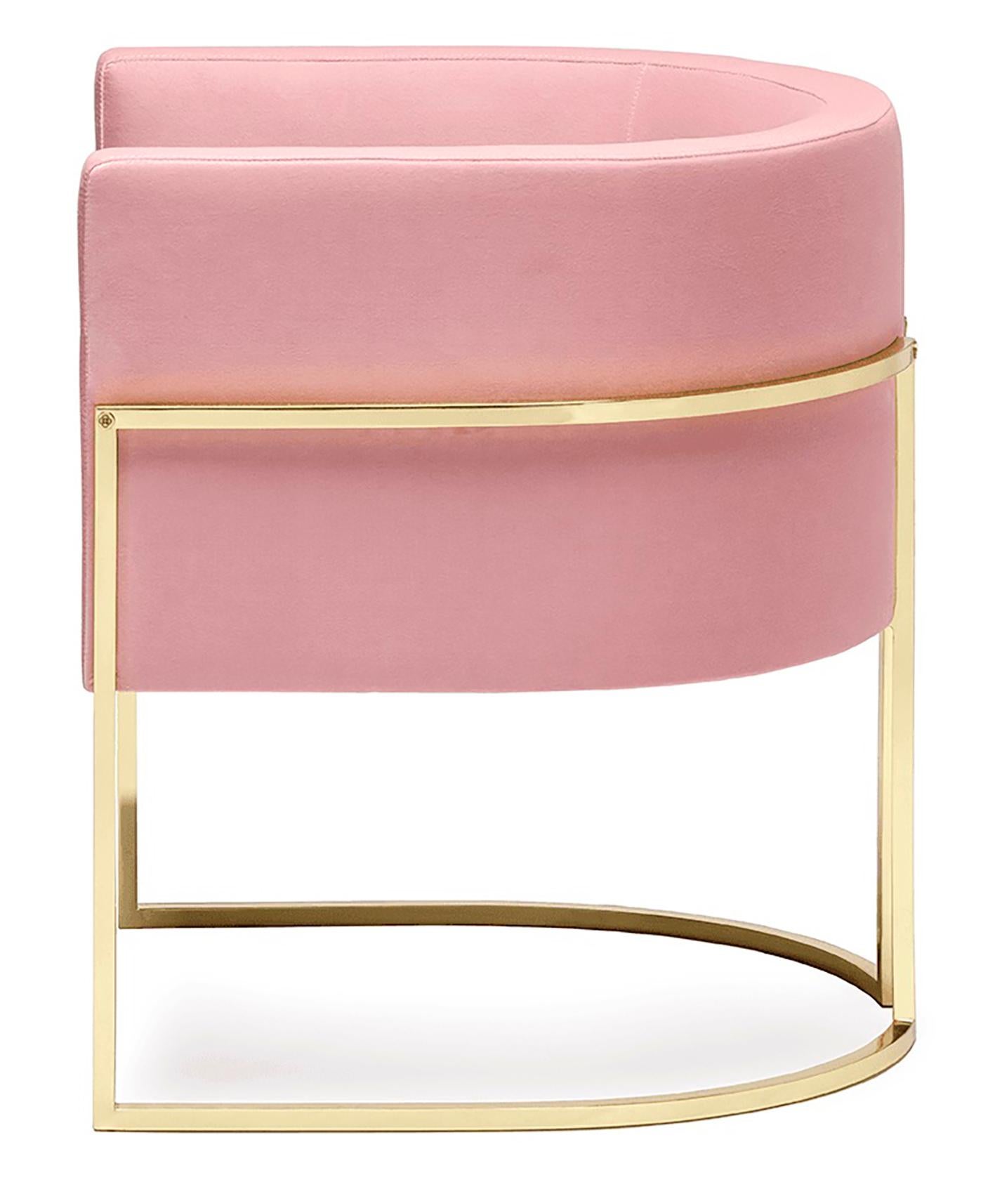 Luxury Beverly Hills Art Deco Contemporary Velvet Upholstered Dining & Armchair (Portugiesisch) im Angebot