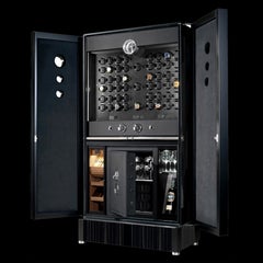 Luxury Black Watch Safe Cabinet