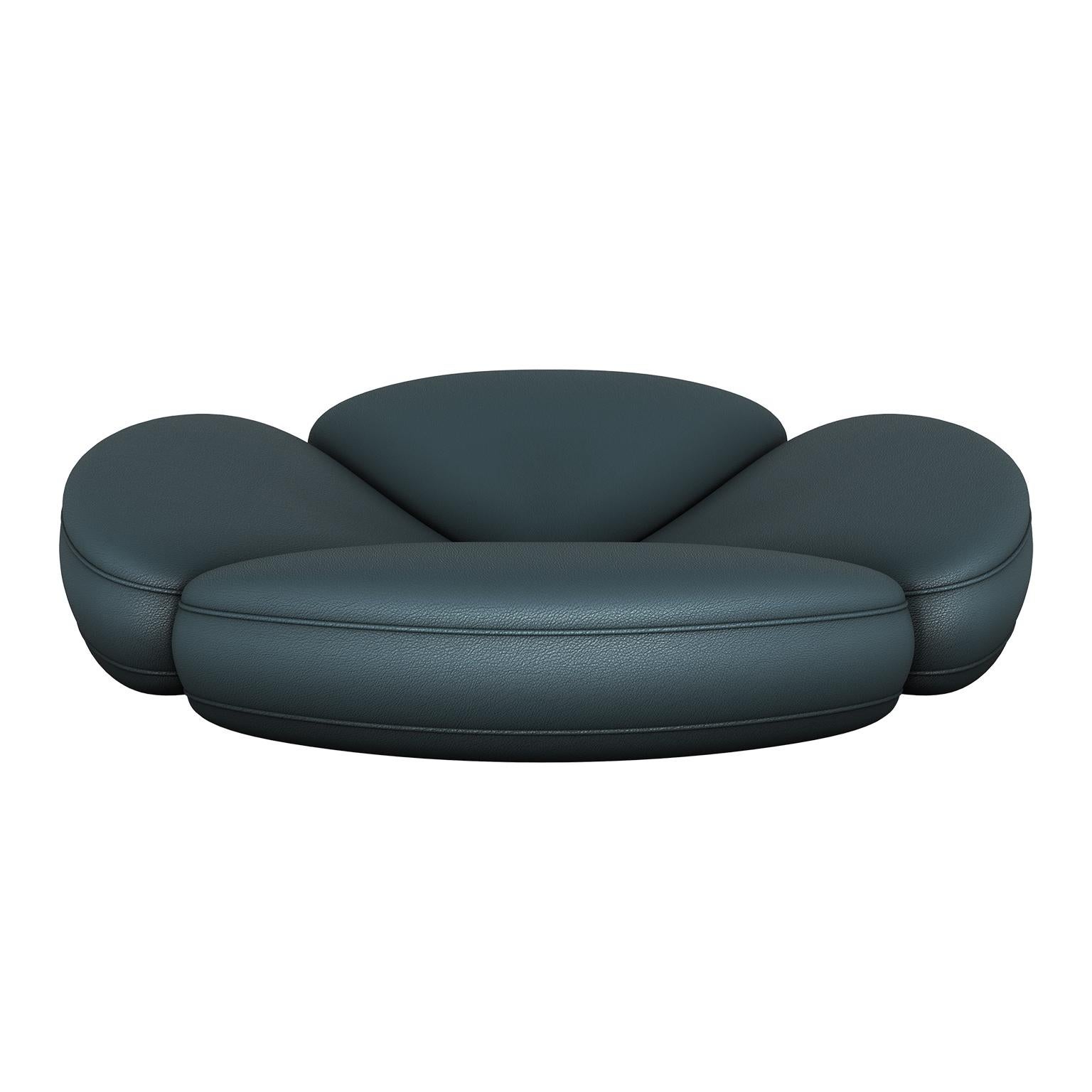 Luxury Blue Leather Large Cushion for Cats and Dogs, Modern Pet Accessories For Sale at 1stDibs