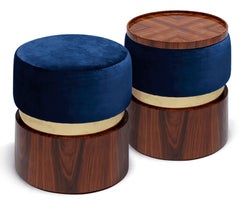 Luxury "Bonnie" Contemporary Ottoman Pouf Hocker, Couchtisch, gepolstert Modern