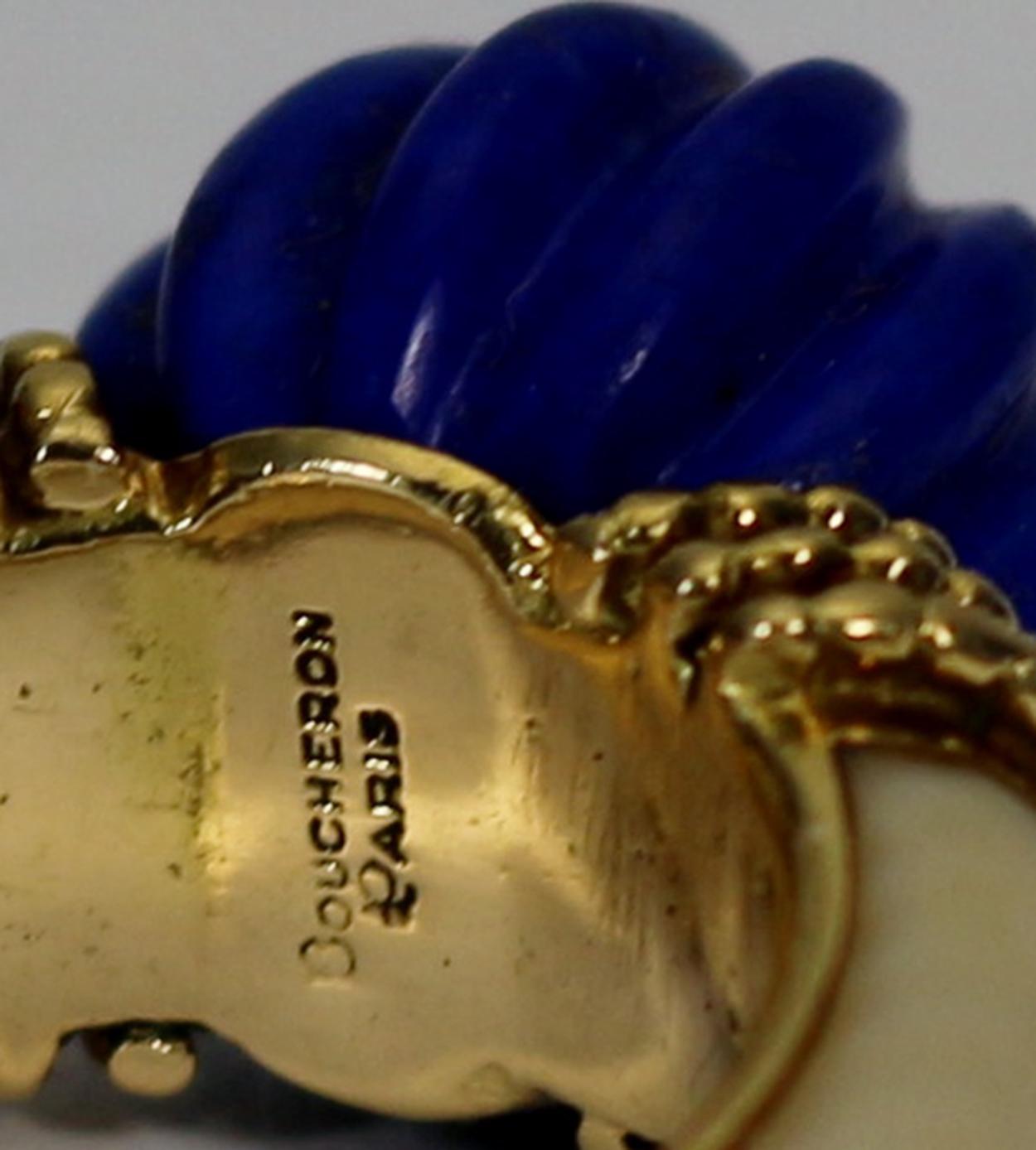 Luxury Boucheron Paris Ring 18K Gold Lapis Lazuli 3