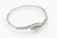 Bracelet de luxe en or blanc 18k avec 1,45ct de diamants, France