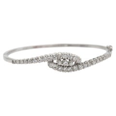Bracelet de luxe en or blanc 18k avec 1,45ct de diamants, France