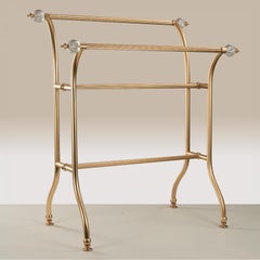 Luxury Brass and Crystal Freestanding Towel Rack – Italian Craftsmanship