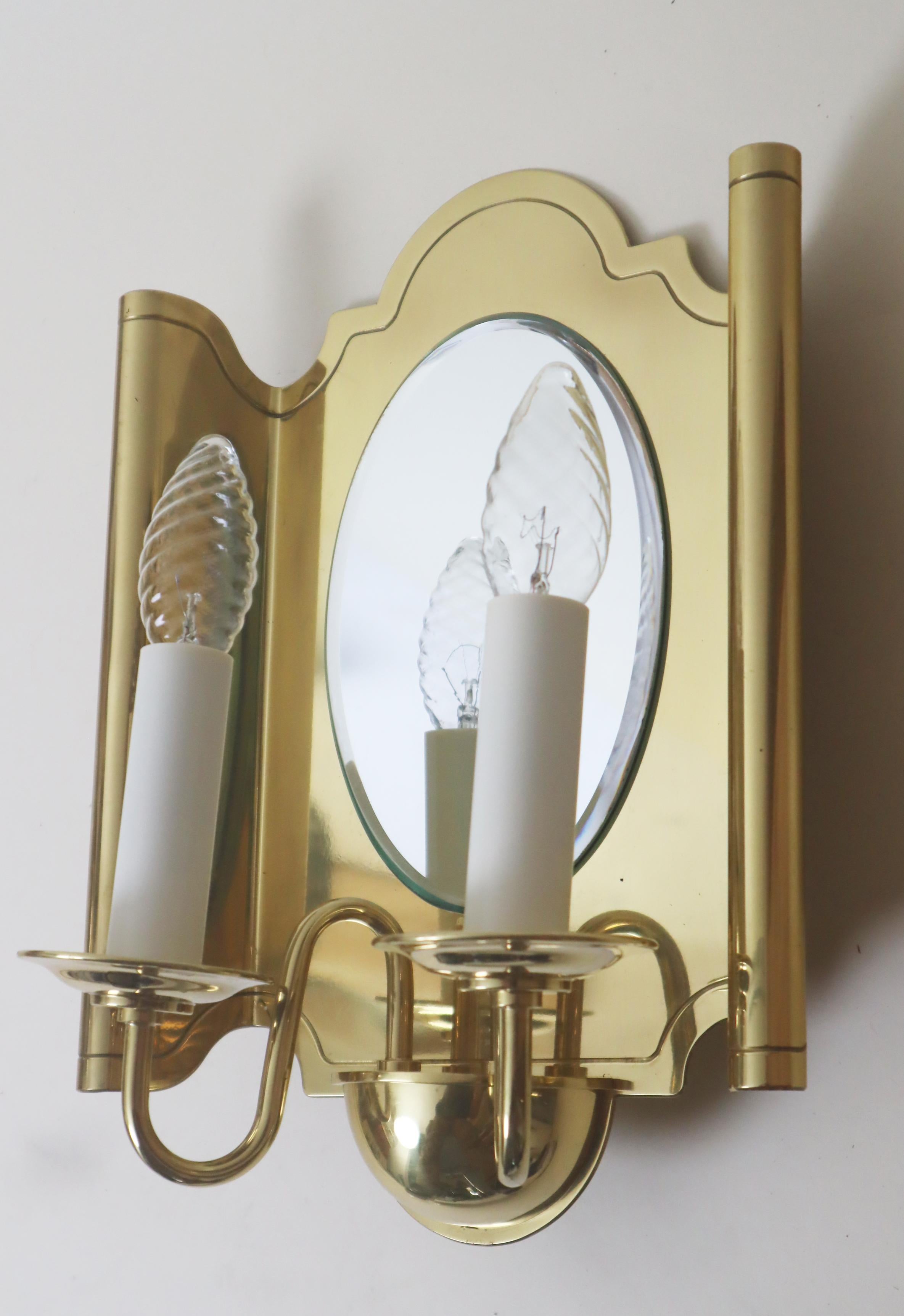 Lampe murale de luxe en laiton avec miroir, Vereinigte Werkstätten en vente 6