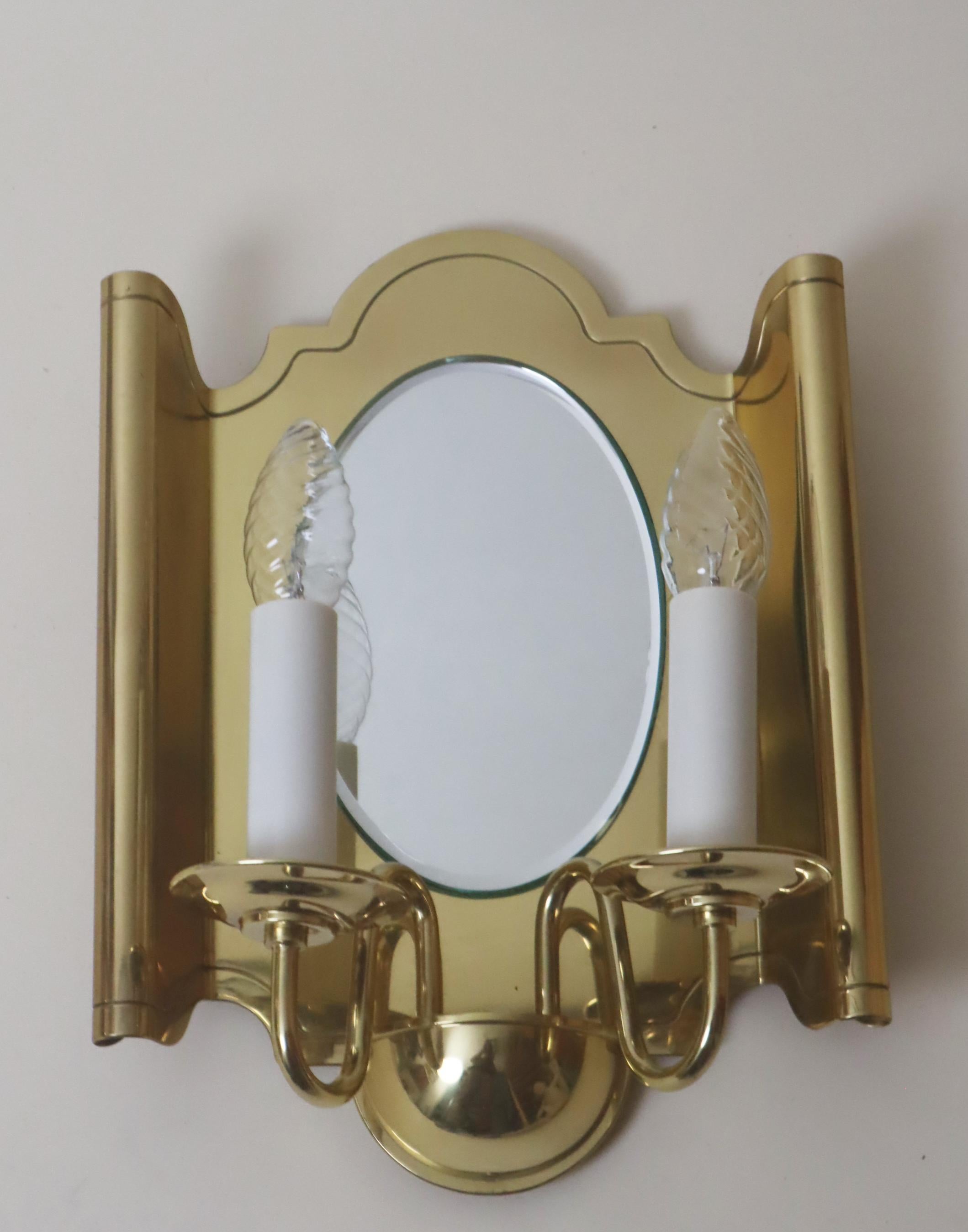 Lampe murale de luxe en laiton avec miroir, Vereinigte Werkstätten en vente 7